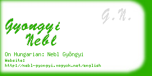 gyongyi nebl business card